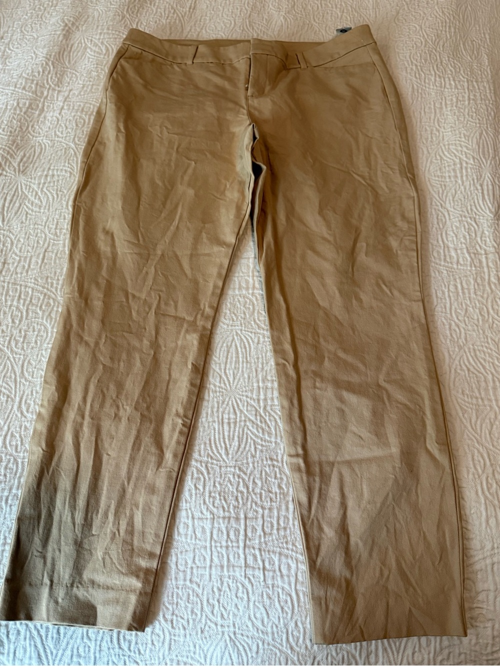 Old Navy beige tan pixie ankle pants 14 new